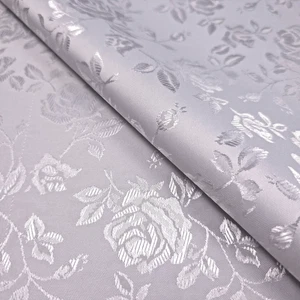 Regal Rose White Brocade Jacquard Fabric Bridal Gown Upholstery 58" By The Yard - Picture 1 of 7