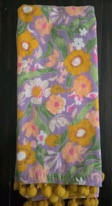 2er Set Schwelle Floral mit gelbem Bommel Handtücher Target Lavendel Gold Rosa - Bild 1 von 3