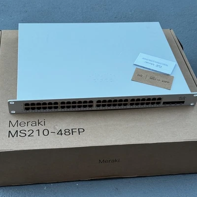 Cisco Meraki MS210-48FP-HW 48-Port 1GbE POE+ Switch UNCLAIMED - Image 1 of 4