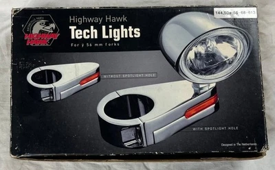 Highway Hawk 68-613 Gabelblinker-Set Ø56mm ohne Spotloch 12V/10W Neu - Bild 1 von 4