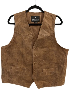 Chaleco de gamuza Mavericks Santa Fe para hombre EU 42 vaquero occidental Foto 1 de 4