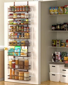 Organizador de despensa sobre la puerta de bronce de 9 niveles, organización y almacenamiento de despensa... - Imagen 1 de 4