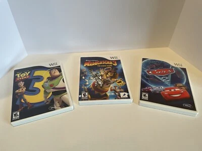 Paquete de 3 juegos Wii: Toy Story 3, Madagascar 3, Cars 2 Foto 1 de 2