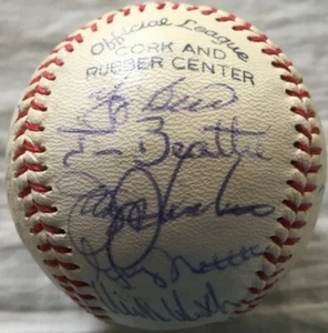 1978 Yankees WS team signed baseball Yogi Berra Goose Gossage Catfish Hunter JSA - Picture 1 of 5