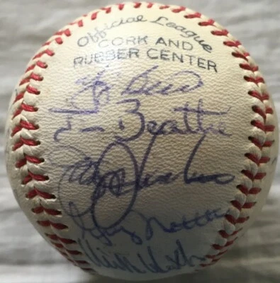 1978 Yankees WS team signed baseball Yogi Berra Goose Gossage Catfish Hunter JSA - Image 1 of 4