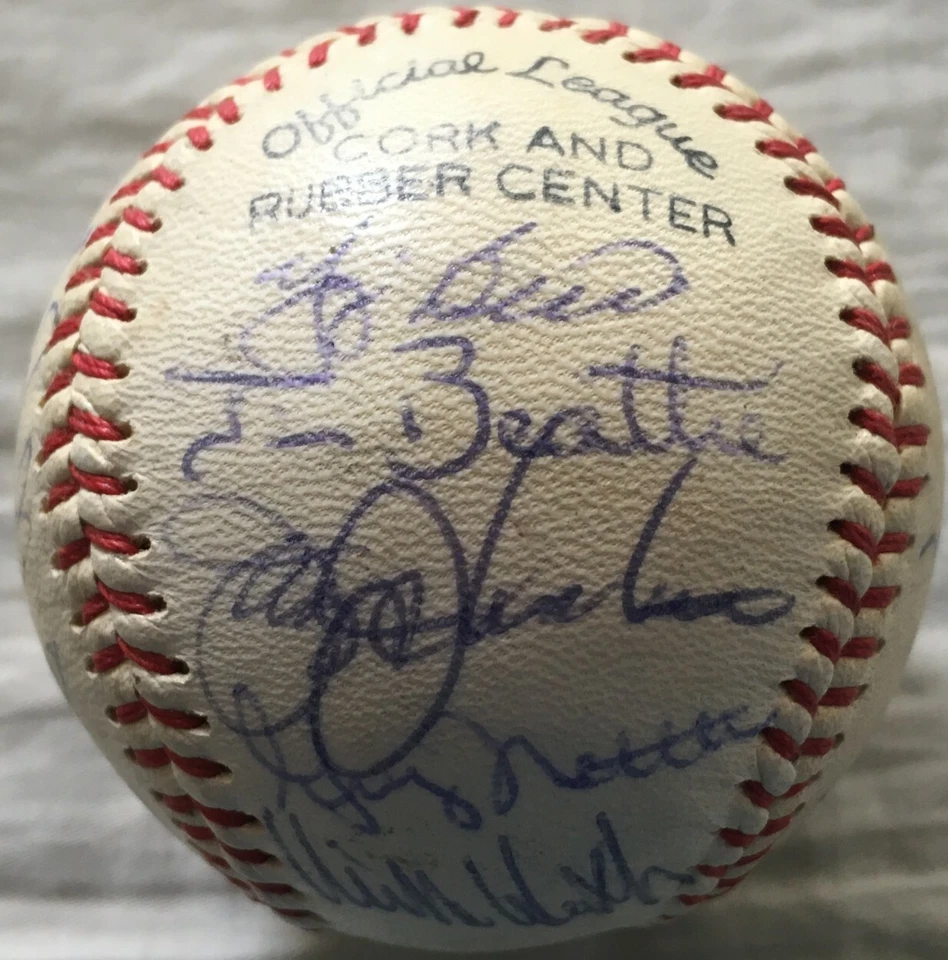 1978 Yankees WS team signed baseball Yogi Berra Goose Gossage Catfish Hunter JSA - Image 1 of 4