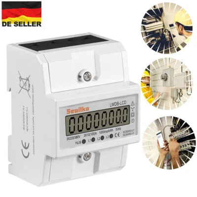 SEAILKA DREHSTROMZÄHLER ZWISCHENZÄHLER UNTERSTROMZÄHLER 3-PHASEN 4-DRAHT 100A 230V/400V