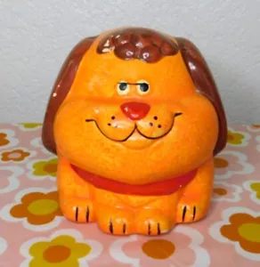 Banco de perro cabeza grande kitsch vintage ~ Banco para perros Enesco ~ años 70🐶💰 - Imagen 1 de 5