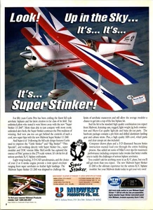 Midwest Super Stinker RC Airplane Print Ad Wall Art Decor Ephemeral - Picture 1 of 1