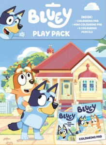 Bluey Play Pack 2 x Colouring Book & Colour Pencils & Pad Childrens Activity Set - Imagen 1 de 1