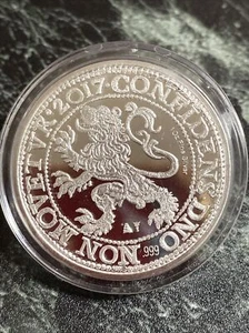 2017 Netherlands 1 oz Silver Lion Dollar Restrike (BU) - Picture 1 of 3