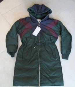 NEW Lacoste Colorblock Reversible Quilted Long Parka Jacket WOMENS size 2 $395. - Picture 1 of 8