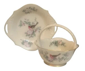 Lenox "Serenade" Basket Bowl & Candy Dish/Bowl USA EUC - Picture 1 of 9