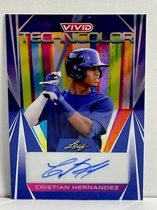 2022 Topps Vivid Cristian Hernandez Navy Blue Technicolor Auto Autograph #18 /30 - Picture 1 of 3