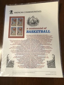 USPS Briefmarkensammlung Centennial of Basketball #370 Gedenkmünze USA 1991 - Bild 1 von 1