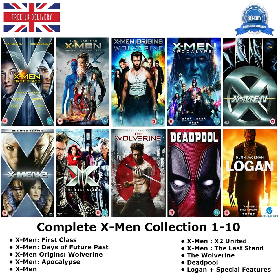 X-MEN Seasons 1-10 Complete Collection Series 1 2 3 4 5 6 7 8 9 10 NEW UK R2 DVD - Image 1 of 4