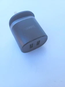 Hoco C46 Portable Adapter charging dual 2.1A 0.4A USB port UK plug Luster power - Picture 1 of 5