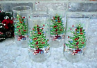 Vintage Luminarc Christmas Tree NOEL Tumblers Glasses (4) Decorated Toys Holly