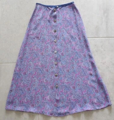 Falda midi Carole Little Petites con botones delanteros cachemira sin arrugas hecha en EE. UU. TALLA 2 Foto 1 de 4