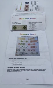 Kit Righe Arcobaleno BLOCCO DEL MESE + Tessuto Mese 1-12 Multicolore - Foto 1 di 5