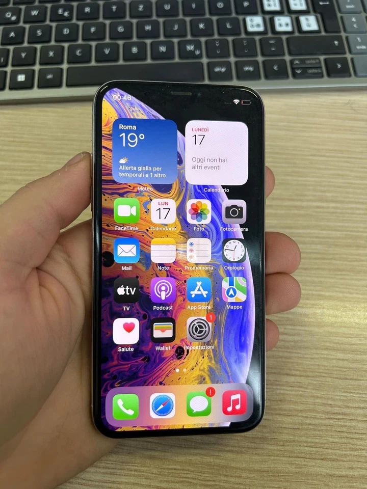 APPLE IPHONE XS 256 GB BIANCO WHITE  BATTERIA ASSISTENZA FACE ID PROBLEMA SMART - Immagine 1 di 4