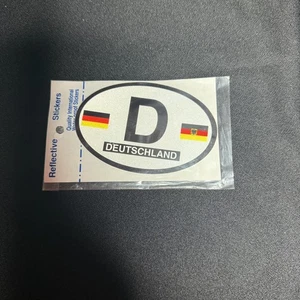 Germany Deutschland Reflective Waterproof Oval Car Water Bottle Sticker NEW - Picture 1 of 2