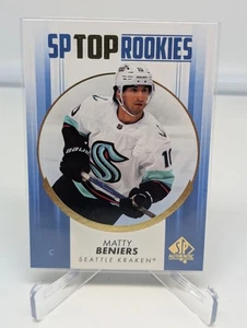 2022-23 Upper Deck SP Authentic Top Rookies Blue Matty Beniers #TR-1 RC Kraken - Picture 1 of 2