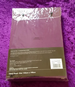 Florence & Fred F&F - Purple Double Fitted Sheet BNIP 135cm x 190cm - Picture 1 of 3
