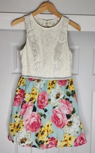 City Triangles Juniors Size 5 Dress Party Summer Sleeveless Floral Detailed - Picture 1 of 22