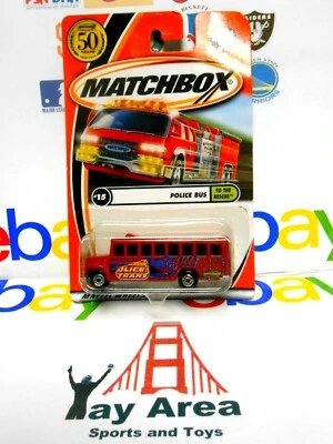 50th Anniversary 2002 RED Police Bus Police Transport MatchBox Vehicle - Image 1 of 4