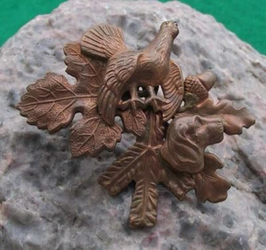 Vintage Capercaille Giant Grouse Hunter Hunting Dog Hound Hunt Uniform Badge - Picture 1 of 2