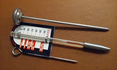 Vintage Pyrex Accessories Meat Thermometer & Johnstone extra thermometer 6" - Image 1 of 4