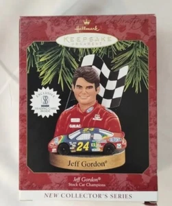 1997 JEFF GORDON HALLMARK Keepsake Christmas Ornament, Box & Trading Card - Picture 1 of 9