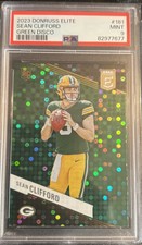 2023 Donruss Elite RC Sean Clifford #181 Green Disco PSA 9