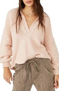 Free People Marlie Pullover Ribbed Dusty Pink Gr. XS - Bild 1 von 3