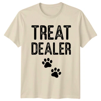 GOFASHIONDIRECT Treat Dealer Dog Paw Prints Graphic Novelty T-Shirt