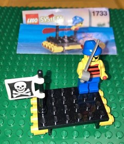 LEGO 1733 PIRATE RAFT COMPLETE Pirate Raft Minifig Instructions Manual