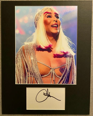 Cher Signed In Person 11x14 Matted Autograph & Photo - Authentic Cover