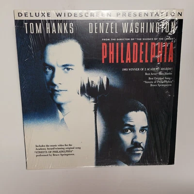 Philadelphia  Laserdisc Tom Hanks Denzel Washington Deluxe Widescreen Edition - Imagem 1 de 4