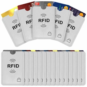 10 x RFID Blocking Card Sleeve - Secure Credit/Debit Card Holder ID Anti Theft. - Picture 1 of 5