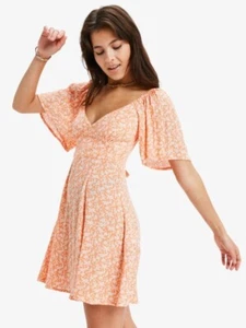 Mini vestido Roxy Mercado Crinkle nectarina (naranja) - Imagen 1 de 5