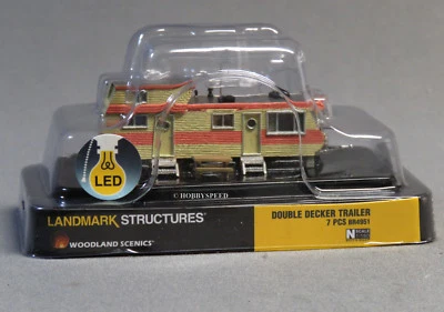 WOODLAND SCENICS DOUBLE DECKER TRAILER BUILT & READY N SCALE gauge park WDS4951 - Image 1 of 4