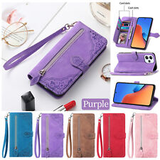 Zipper Flip Wallet Leather Phone Case Cover For Xiaomi Redmi Note 13 12 11 Wiko