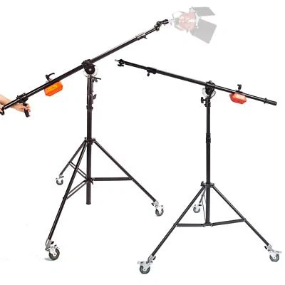 PYXEL STUDIO Studio Boom Braccio Stand 2 in 1 Acciaio Resistente Contrappeso Fotografia UK