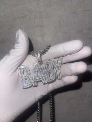Baby Pendent Simulated Diamond Chain - Image 1 of 4