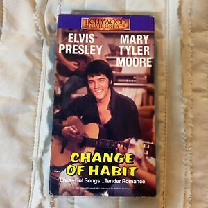 Change Of Habit VHS Elvis Presley & Mary Tyler Moore Hollywood Movie Greats