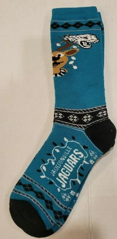 NFL Jacksonville Jaguars Ugly Sweater Socks, New (SWEATER STRIPE) Cover