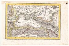 1849 The RUSSIAN - TURKISH War The BLACK SEA COUNTRIES The Seat of War Color MAP
