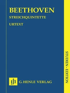 Study Score Beethoven String Quintets Violin Viola Cello Henle Urtext 7x10 Book - Picture 1 of 1