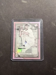 TREY YESAVAGE 2024 BOWMAN CHROME DRAFT 1ST PEARL REFRACTOR BDC-92 - Picture 1 of 2